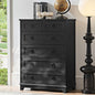 Farmhouse 6 Drawer Dresser for Bedroom, 41" Tall Small Dressers & Chest of Drawers, Rustic Wood Dresser with Metal Handle, Storage Organizer Closet for Living Room, Hallway, Entryway