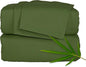 Pure Bamboo Queen Sheets, Genuine 100% Organic Viscose Derived from Bamboo Bed Sheet Set, Luxuriously Soft & Cooling, Double Stitching, 2 Year Quality Promise (Queen, Pesto)