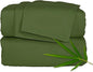 Pure Bamboo Twin Sheets, Genuine 100% Organic Viscose Derived from Bamboo Bed Sheet Set, Luxuriously Soft & Cooling, Double Stitching, 2 Year Quality Promise (Twin, Pesto)
