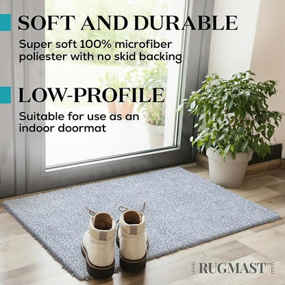 Premium Microfiber Indoor Door Mat – 36"x72" Washable Entry Mat, Non-Slip, Waterproof Backing, Super Absorbent, Low Profile Entryway Doormat for Indoor Entrance