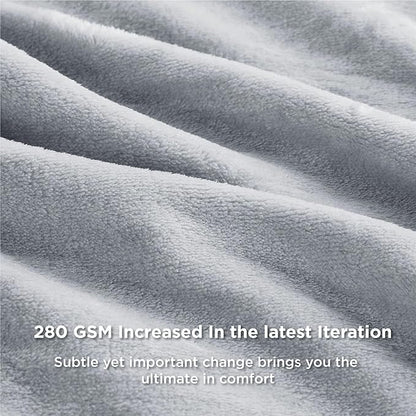 Bedsure GentleSoft Fleece Bed Blankets Full Size Light Grey - Soft Lightweight Plush Fuzzy Cozy Luxury Blanket Microfiber, 84x90 inches