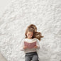 OLANLY Ivory Round Rugs for Bedroom - Machine Washable, 7 ft Circle Area Rugs for Living Room, Soft and Fluffy Shaggy Carpet for Teen Girls and Boys, Nursery Rooms, Dorms, Home Decor Aesthetic