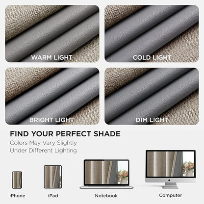 Joydeco Linen Blackout Room Divider Curtains, Extra Wide Sliding Door Drapes Living Room Curtains, 1 Panel 100W x 108L Inch Patio Door Drapes for Room Privacy