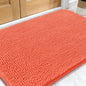 OLANLY Dog Door Mat for Muddy Paws 30x20, Absorbs Moisture and Dirt, Absorbent Non-Slip Washable Doormat, Quick Dry Chenille Mud Mat for Dogs, Entry Indoor Entryway Carpet for Inside Floor, Coral