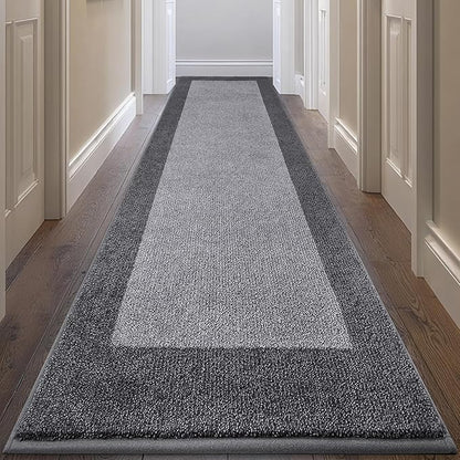 Machine Washable Runner Rug 32" x 120", Non Slip Kitchen Mat for Floor, Absorbent Entryway Rug for Kitchen, Bedroom, Living Room, Hallway, Door (Roll Packing)