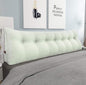 homecozy Wedge Headboard Pillow Dorm Room Reading Pillow Back Support for Sitting Up in Bed Bolster Lumbar Cushion Body Positioning Bedrest Cotton Linen 76in Grey-Beige King