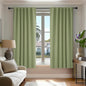 Deconovo Blackout Curtains, Thermal Insulated, W52 x L45 2 Panels, Back Tab, Machine Washable, Room-Darkening Drapes for Bedroom/Living Room Sage Green