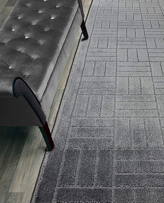 Custom Length Hallway Runner Rug,Slip Resistant,Bricks Anthracite, 26 Inch X 4 feet, Doormat, Sold and Priced Per Foot