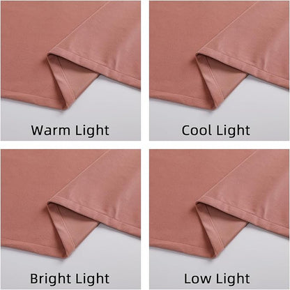 Joydeco Pink Velvet Curtains 96 inch Length 2 Panels, Luxury Blackout Rod Pocket Thermal Insulated Window Curtains, Super Soft Room Darkening Drapes for Living Dining Room Bedroom,W52 x L96 inches