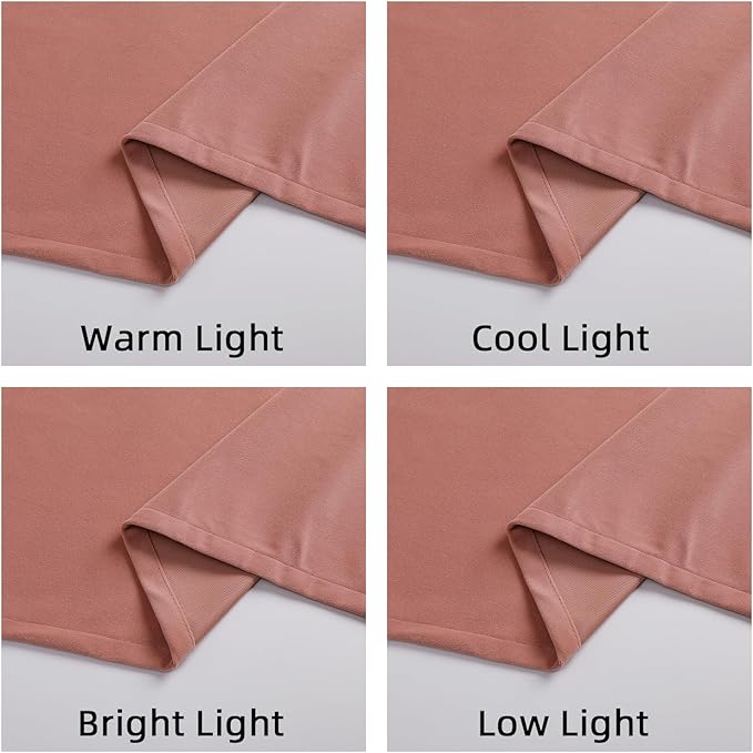 Joydeco Pink Velvet Curtains 90 inch Length 2 Panels, Luxury Blackout Rod Pocket Thermal Insulated Window Curtains, Super Soft Room Darkening Drapes for Living Dining Room Bedroom,W52 x L90 inches