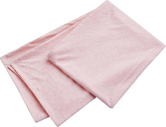 Oubonun 100% Jersey Cotton Body Pillow Cover with Zipper - Luxury Soft Removable Pillow Case - Long Fuzzy - Knitted (Baby Pink, 21"X54")