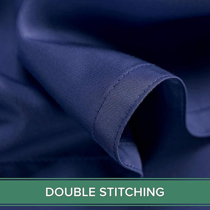 Pure Bamboo Queen Sheets, Genuine 100% Organic Viscose Derived from Bamboo Bed Sheet Set, Luxuriously Soft & Cooling, Double Stitching, 2 Year Quality Promise (Queen, Cobalt Blue)