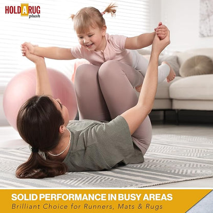 Hold-a-Rug Plush 2' Round Nonskid, Nonslip Rug Pad, Reversible Gripper, ¼ Thick, Safe for All Floors and Carpet, Keep Area Rugs Secure