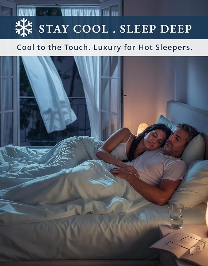 100% Egyptian Cotton Sheets Queen Size Set – 1000 Thread Count Silky Sateen Weave Sheets, 15" Secure Fit Deep Pocket Queen Sheet Set, Naturally Breathable, Hotel-Quality Luxury You Can Feel - Silver