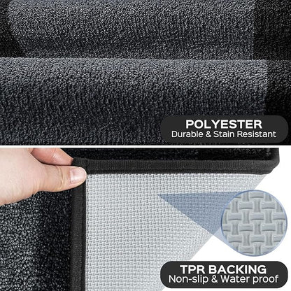 Washable Area Rug 34" x 60", Non Slip Kitchen Rug for Floor, Absorbent Entrance Runner Rug for Bedroom, Living Room, (Roll Packing)