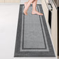 Kitchen Rugs 24" x 84", Non-Slip Machine Washable Kitchen Runner Rugs Floor Mats, Absorbent Comfort Standing Mats for Kitchen, Sink, Laundry and Hallway, Rolled Packaging, Light Grey & Dark Grey