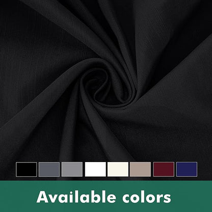 Biscaynebay Wrap Around Bed Skirts with Split Corners for Queen Beds 15" Drop, Black Adjustable Elastic Dust Ruffles Easy Fit Wrinkle Resistant Silky Luxurious Fabric Machine Washable
