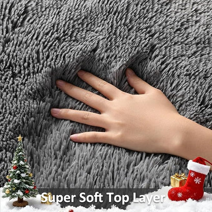 Ophanie 7x9 Area Rugs, Upgrade Non-Slip Fluffy Soft Rugs for Living Room, Large Shag Grey Fuzzy Plush Rug, Gray Shaggy Big Carpets for Bedroom, Kids Boys Girls Dorm Nursery Home Decor Aesthetic