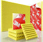 Sonicism Acoustic Panels Self-Adhesive Pyramid 12 Pack,12" X 12" X 1" Sound Proof Foam Panels for Walls,35kg/m³High Density Soundproof Wall Panels Fast Expand,Sound Absorption & Decoration(Yellow)