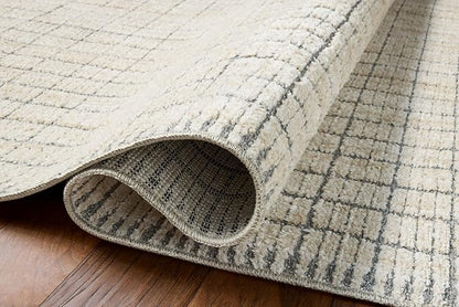 Loloi Amber Lewis Bexley Collection BEX-04 Slate/Natural 2'-7" x 4' Accent Rug Neutral, Textured, Living, Bedroom, Dining, Carpet