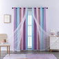 XiDi Curtains for Bedroom Decor, Rainbow Pink Purple/42/90