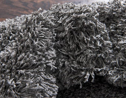 Unique Loom Solid Shag Collection Area Rug (3' 3" x 5' 3" Rectangle, Graphite Gray)
