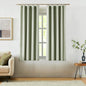 Vision Home Green Linen Full Blackout Curtains for Bedroom Living Room Darkening Soundproof Window Curtains 63 inch Thermal Insulated Rod Pocket Back Tab Rustic Drapes 2 Panels 56" Wx63 L