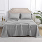 Linen World Lyocell Cooling Bed Sheets Set Queen Size,100% Organically Grown Viscose Sheets,Deep Pocket Up to 16",4 Pieces Silky Soft,Breathable Bedding Sheets & Pillowcases(Light Gray,Queen)