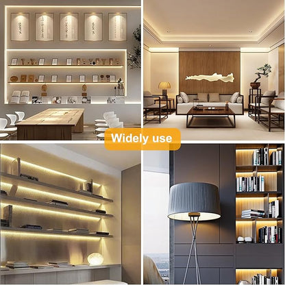 COB LED Strip,LED Strip Lights 5M/16.4ft,Touch Dimmable LED Strips,CRI90+,3000K Warm White cob led,1600LEDs,24V LED Tape Lights,Indoor for Bedroom, Kitchen, TV, Mirror,Cabinet