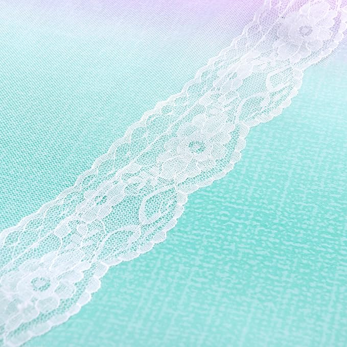 XiDi Curtains for Girls Bedroom Decor, Rainbow Blackout Curtains for Kids/Little Girl Room Decor, Unicorn Wall Decals,Pink Purple Green,63 x 34 inches,1 Panel