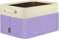 BALEINE 1 Pack Fabric Storage Bins for Shelves, Linen Storage Baskets for Organizing, Decorative Closet Bins for Clothes, Home (Lavender, 17''x13''x10.5'')