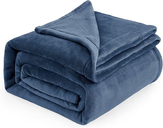 Bedsure GentleSoft Fleece Blankets King Size Mineral Blue - Bed Blanket Soft Lightweight Plush Cozy Fuzzy Luxury Microfiber, 108x90 inches