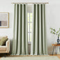 Vision Home Green Linen Full Blackout Curtains 108 inch for Bedroom Living Room Darkening Soundproof Window Panels 9FT Thermal Insulated Rod Pocket Back Tab Farmhouse Drapes 56" Wx108 Lx2