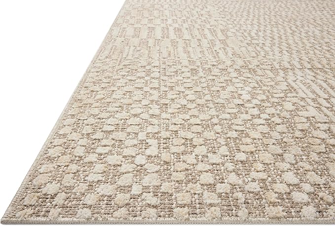 Loloi Amber Lewis Bexley Collection BEX-01 Natural/Birch 2'-7" x 10'-0" Runner Rug Neutral, Textured, Living, Bedroom, Dining, Carpet