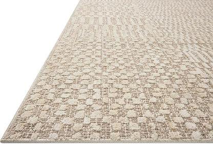 Loloi Amber Lewis Bexley Collection BEX-01 Natural/Birch 2'-7" x 12'-0" Runner Rug Neutral, Textured, Living, Bedroom, Dining, Carpet
