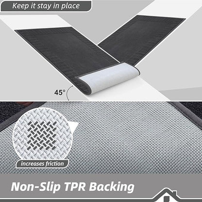 BEQHAUSE Door-Mat-Non-Slip Front Door Mat Washable Low-Profile Entrance Rugs for Front Door Entry Dirt Trapper Door Mats Absorbent Welcome Mats,20"x32",Dark Grey