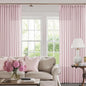 Pinch Pleat Light Pink Semi Sheer Curtains 108 Inches Long for Girls Bedroom Living Room Light Filtering Pleated Linen 108 Inch Curtains Drape Window 2 Panels Set Pink Blush Babys Nursery