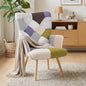 Joysoul Living Room Accent Chair Modern High Back Arm Chair, Houndstooth Pattern Bohemian Style Chairs for Bedroom Waiting Room