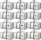 12 Pack Extra Heavy Duty Large Moving Bags with Reinforced Zipper & Wide Handles, Waterproof Storage Bins for Clothes, College Dorm, Travel, and Home Organization, White