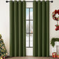 ChrisDowa 100% Blackout Olive Green Solid Curtains 84 Inches Long 2 Panels for Bedroom Living Room,Farmhouse Room Darkening Thermal Insulated Soundproof Grommet Top Window Treatment Drapes,52x84