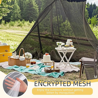 4 Corners Mosquito Net for Mosquiteros para Camas Bed Canopies Netting Bed Drapes Rectangular Mosquito Mesh for Camping Home Outdoor Travel(Black,L87 X W79 X H79 Inch,1 Opening)