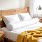 SyMax 7.8"x76" Body Pillow for King Bed, Memory Foam Bolster w/Removable Velvet Cover, Headboard Gap Filler Pillow, White