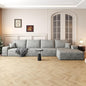 136" Sectional Couches for Living Room Modern Modular Sofa with L-Shape Couchs Upholstered Boneless Couch Deep Seat Sectional Couch with Chaise (Grey, Right Facing Chaise+3Seaters)