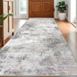 IOHOUZE Abstract Runner Rug 3x8 Ft Washable Runners for Hallways, Non Slip Kitchen Runner Printed Faux Wool Entryway Runner Indoor, Modern Abstract Floor Carpet for Hall Bedroom, Grey Beige