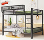 Higher Quality & Stronger Heavy Duty Metal Bunk Bed Frame Queen Over Queen Size for Adults Teens, Thickened More Stable Steel Bunkbed (Queen Over Queen-B)