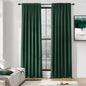 DONREN Patio Blackout Curtain Panels - Home Decoration Thermal Insulated Rod Pocket Blackout Drapes - 2 Panels Hunter Green Backdrop 5FT x 8FT Curtains for Parties
