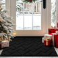 hicorfe Indoor Doormat,Welcome Door Mat TPR Backing Non Slip Mats 20"x31.5" Absorbent Resist Dirt Entrance Doormat Inside Floor for Entryway Washable Low-Profile (Black)