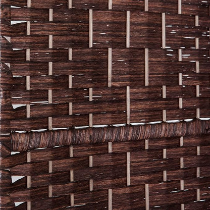 HOMCOM Room Divider, 6 Panel Folding Privacy Screen, 6FT Tall Portable Wicker Weave Partition Wall Divider for Bedroom, Home Office, Brown