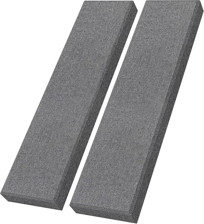 UMIACOUSTICS 2 PCS Fiberglass Acoustic Panels, 48x12x2 Inches Sound Absorbing Panels, Sound Proof Panels for Studios, Office, Home Theater. (Heather)
