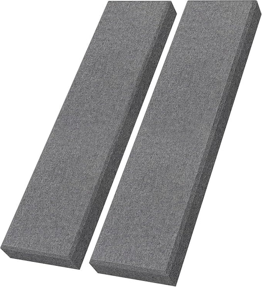 UMIACOUSTICS 2 PCS Fiberglass Acoustic Panels, 48x12x2 Inches Sound Absorbing Panels, Sound Proof Panels for Studios, Office, Home Theater. (Heather)